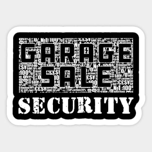 Garage Sale Security Sticker